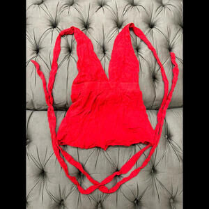 Bright red Lulus body suit